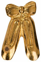 Ballet Slippers Dance Pin Gold