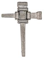 Rough Pewter Nail Cross Lapel Pin, Easter Cross Pin