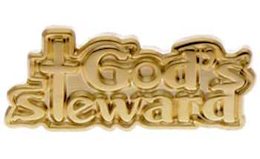 God's Steward Pin Gold 