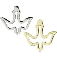 Outline Dove Pin in Gold or Silver