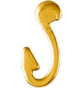 Sterling Gifts Fisher of Men Pin, Fish Hook Pin Gold