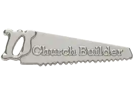 Church Builder Saw Pin Silver