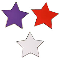 Star Lapel Pins - Colored Enamel Star Pins