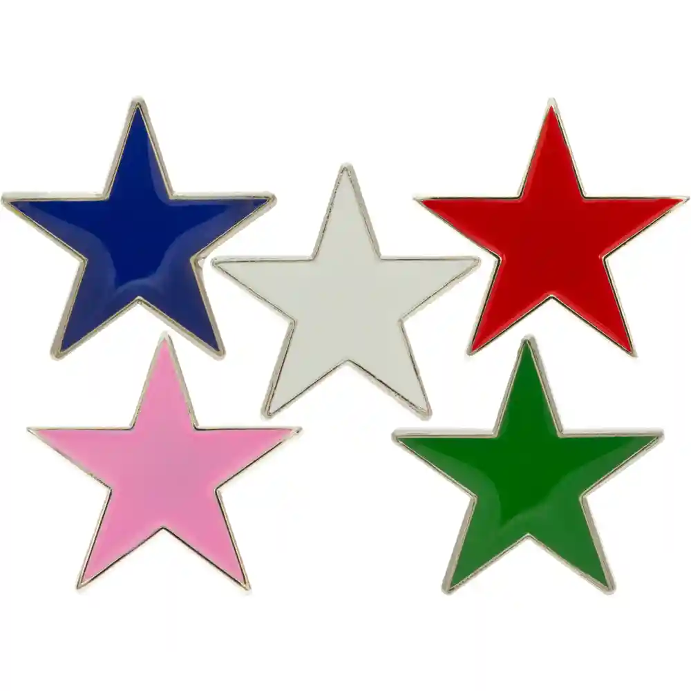 Colored Star Enamel Pins