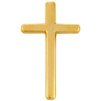 Gold Plated Cross Pin