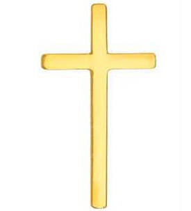 Gold  Cross Pin Christian