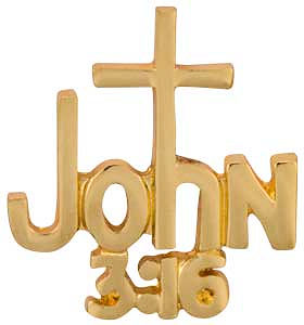 John 316 Pin With Cross