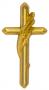Gold Cross with Wheat Pin