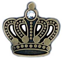 King's Crown Pin Antique Gold