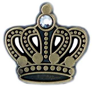 Kings Crown Pin Antique Gold