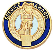 SERVICE AWARD Enamueled Lapel Pin