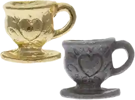 Tea Cup Pin in Gold or Silver - Tea Cup Party Favors