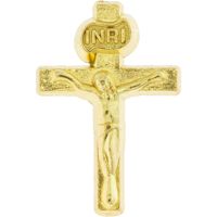 Gold Crucifix Lapel Pins