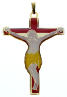 Crucifix with Enamel Pendant