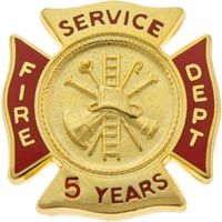 Firefighter Years of Service Award Pins