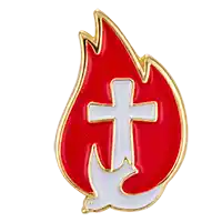 Holy Spirit, Cross, & Dove Pin