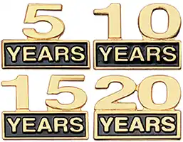 Years of Service Pins