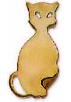Cat Pin  Gold Finish
