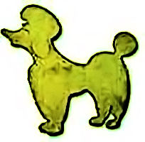 Poodle Pin With Gold Finish