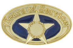Years of Service Star Oval Gold Pin