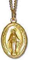 Gold Miraculous Medal Aluminum