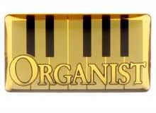 Organist Keyboard Pin Gold Plated