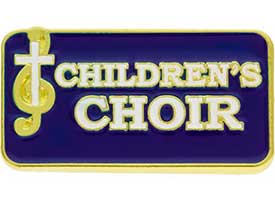 Children's Choir Pin with Cross Square