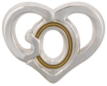 God In Heart Lapel Pin - Silver