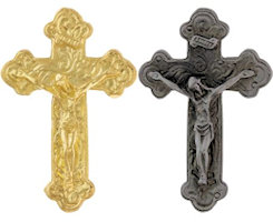 Large Crucifix Pin Gold