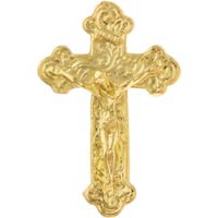 Gold Crucifix Pin, Crucifix Lapel Pin