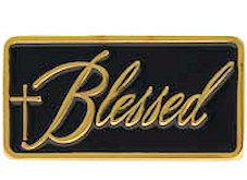 Blessed Lapel Pin Gold with Cross