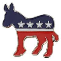 Democrat Donkey Lapel Pin Flag