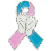 Light Blue Ribbon Awareness Fabric Lapel Pin 25 Pack