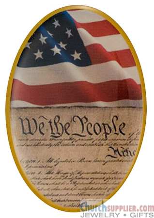 We the People Flag Constitution Lapel Pin