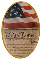 We the People Constitution and American Flag Pin