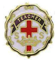 Teacher Cross and Crown One Year Pin