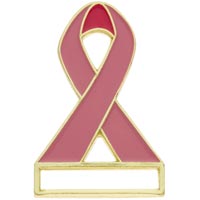 Pink Ribbon Breast Cancer Awareness Name Tag