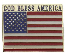 God Bless America, American Flag Lapel Pin