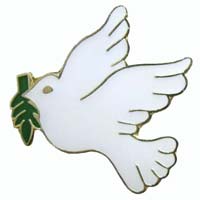 Dove with Olive Branch Pin