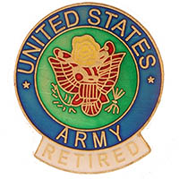 US Army Retired Pin, Army Retirement Gifts