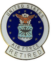 Air Force Retired Pin, Air Force Retirement Gifts