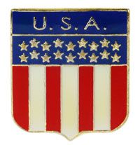 USA Shield American Flag Pin, American Flag Lapel Pin