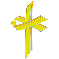 Yellow Awareness Cross Pin