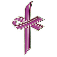 Purple Awareness Cross Lapel Pin