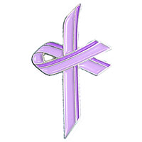 Lavender Awareness Cross Lapel Pin