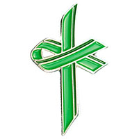 Green Awareness Cross Lapel Pin