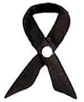 Black Memorial Ribbon Pin with Rhinestone