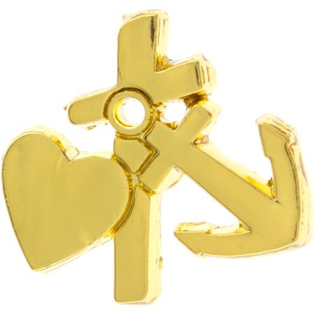 Faith, Hope, Love Lapel Pin Gold