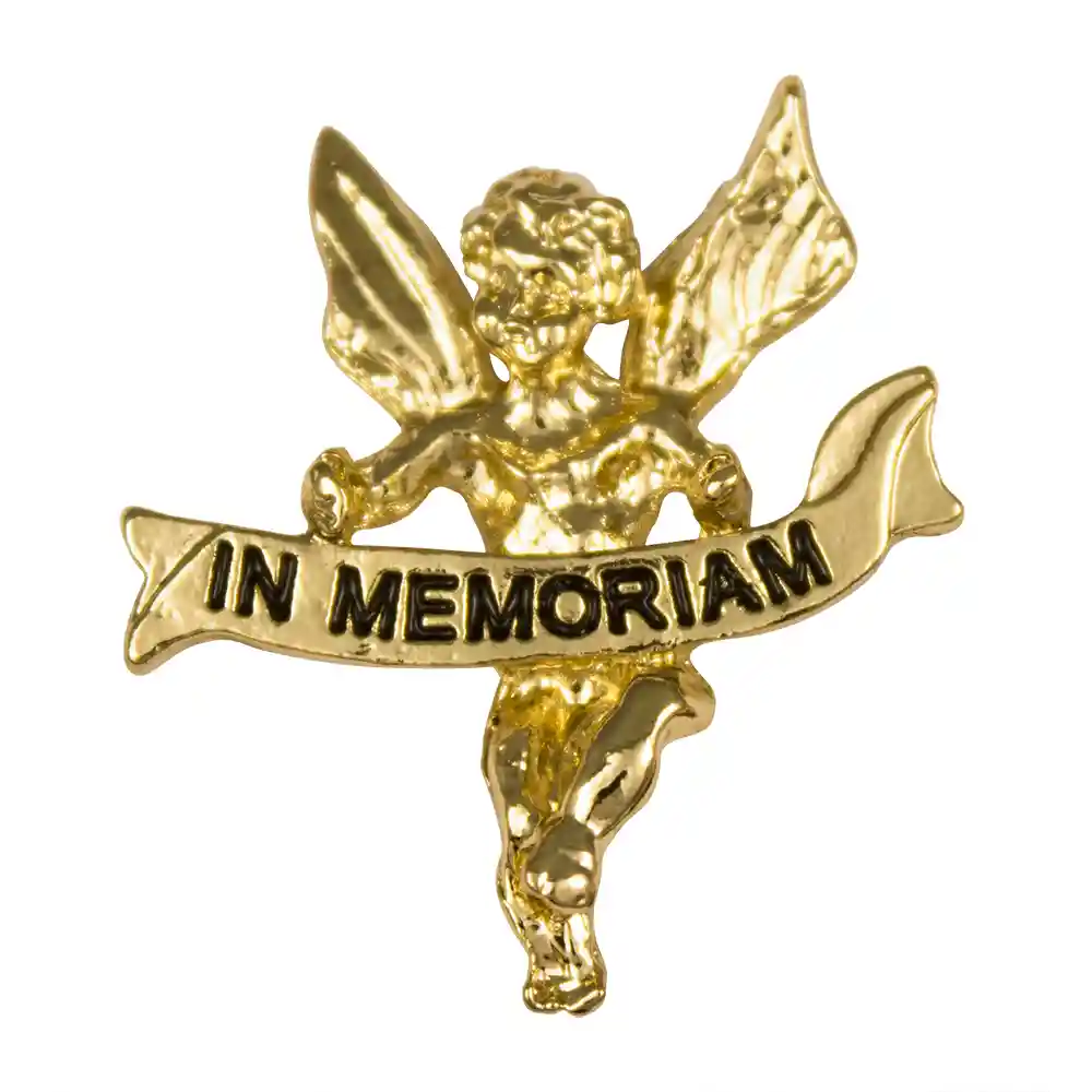 In Memoriam Gold Angel Pin