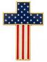 American Flag on Cross Pin USA